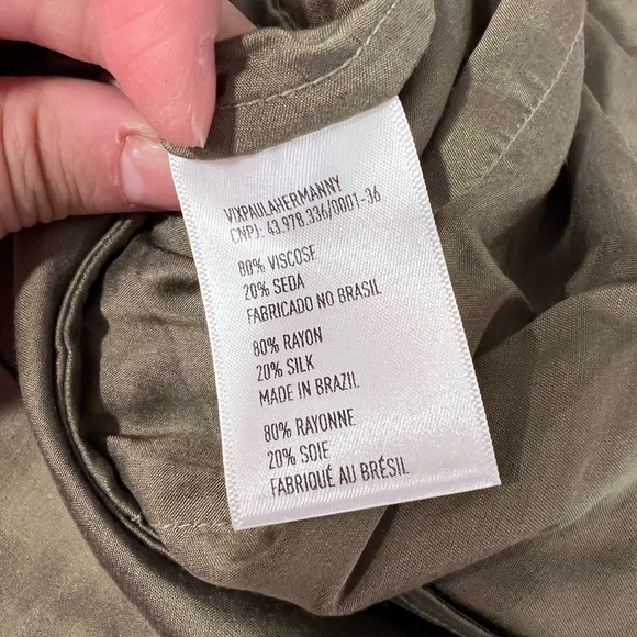 NWT VIX Gisa Viscose Faux Wrap Mini Dress in Pistachio Sz L - Picture 5 of 8